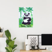 Happy Panda 16x23 Poster (Heimbüro)