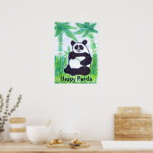 Happy Panda 16x23 Poster (Küche)