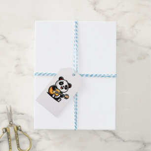 Happy Panda Gitarrist - Niedliches akustisches Mus Geschenkanhänger