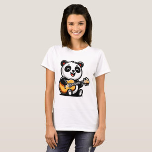 Happy Panda Gitarrist - Niedliches akustisches Mus T-Shirt
