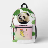 Happy Panda LearnPack Bedruckter Rucksack (Vorderseite)
