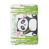Happy Panda mit Bamboo & Cherry Blossom Badematte (Vorderseite Vertikal)