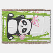Happy Panda mit Bamboo & Cherry Blossom Decke (Vorderseite)