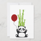Happy Panda mit Bamboo & Cherry Blossom Geburtstag Einladung (Rückseite)