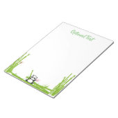 Happy Panda mit Bamboo & Cherry Blossom Notizblock (angewinkelt)