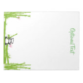 Happy Panda mit Bamboo & Cherry Blossom Notizblock (Vorderseite)