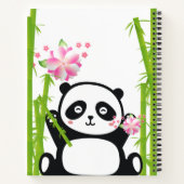 Happy Panda mit Bamboo & Cherry Blossom Notizblock (Rückseite)
