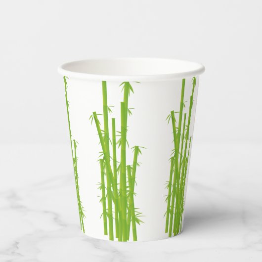 Happy Panda mit Bamboo & Cherry Blossom Pappbecher (Rückseite)