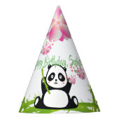 Happy Panda mit Bamboo & Cherry Blossom Partyhütchen (Vorderseite)