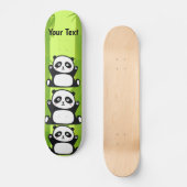 Happy Panda mit Bamboo & Cherry Blossom Skateboard (Vorderseite)