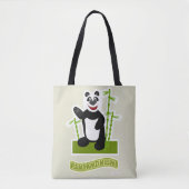 Happy Panda-monium Panda Bear Cartoon Tasche (Vorderseite)