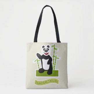 Happy Panda-monium Panda Bear Cartoon Tasche