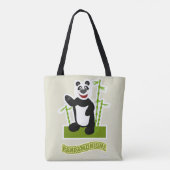 Happy Panda-monium Panda Bear Cartoon Tasche (Rückseite)