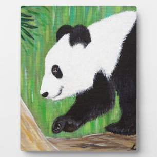 Happy Panda Painting Fotoplatte