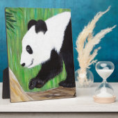 Happy Panda Painting Fotoplatte (Seite)