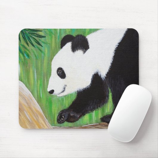 Happy Panda Painting Mouse Pad Mousepad (Mit Mouse)