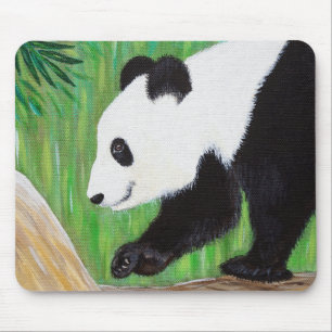 Happy Panda Painting Mouse Pad Mousepad