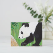 Happy Panda Painting Postkarte (Stehend Vorderseite)