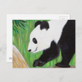 Happy Panda Painting Postkarte (Vorne/Hinten)