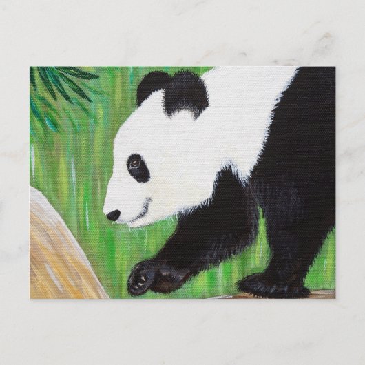 Happy Panda Painting Postkarte (Vorderseite)