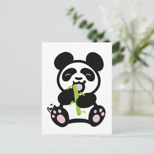 Happy Panda Postkarte (Stehend Vorderseite)
