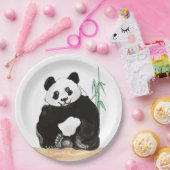 Happy Panda Teller, 9" Rundpapier-Platte Pappteller (Party)