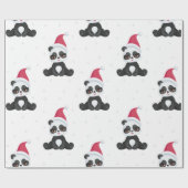 Happy Pandas Christmas Pattern Geschenkpapier (Flach)