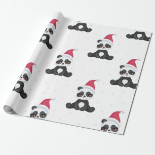 Happy Pandas Christmas Pattern Geschenkpapier