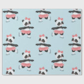 Happy Pandas Christmas Pattern Geschenkpapier (Flach)