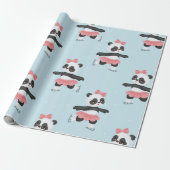 Happy Pandas Christmas Pattern Geschenkpapier (Ungerollt)