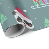 Happy Pandas Christmas Pattern Geschenkpapier (Rolleneckpunkt)