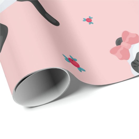 Happy Pandas Christmas Pattern Geschenkpapier (Rolleneckpunkt)