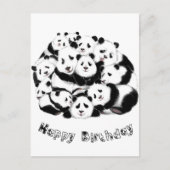 Happy Pandas Funny Birthday Card Postkarte (Vorderseite)