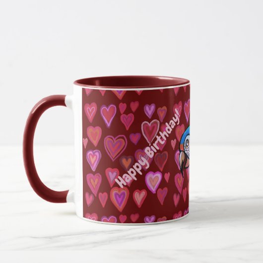 Happy Papagei Zwei-Tone-Tasse Tasse (Links)
