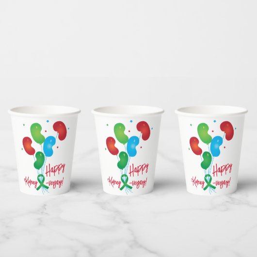 Happy Paper Cup für den Nierentag Pappbecher (Multi)
