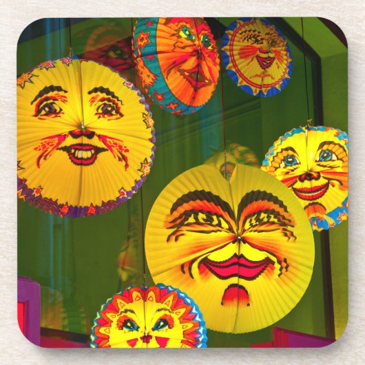 Happy Paper Fans Getränkeuntersetzer (Vorderseite)