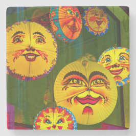 Happy Paper Fans Steinuntersetzer