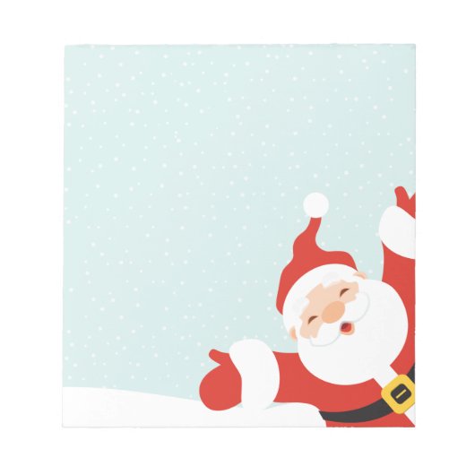 Happy Papercut Santa Notizblock (Vorderseite)