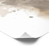 Happy Papillon Dog Watercolor Poster (Ecke)