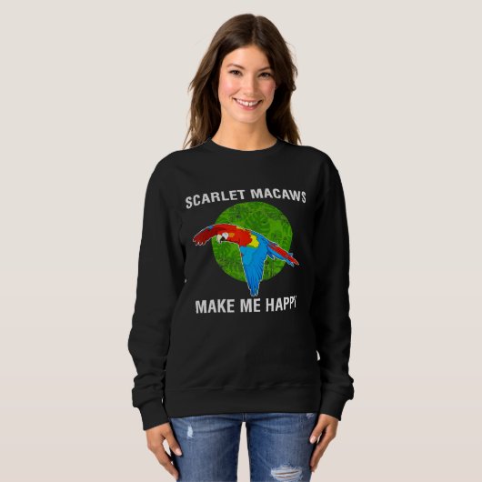 Happy Parrot Scarlet Macaw Sweatshirt (Vorne ganz)