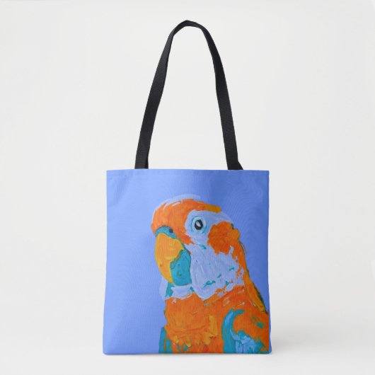 Happy Parrot Tote Bag Tasche (Vorderseite)