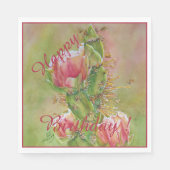 Happy Party Celebration Wüste Blume Serviette (Vorderseite)