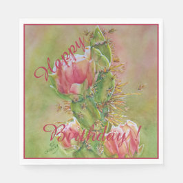 Happy Party Celebration Wüste Blume Serviette