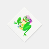 Happy Party Frog Serviette (Ecke)
