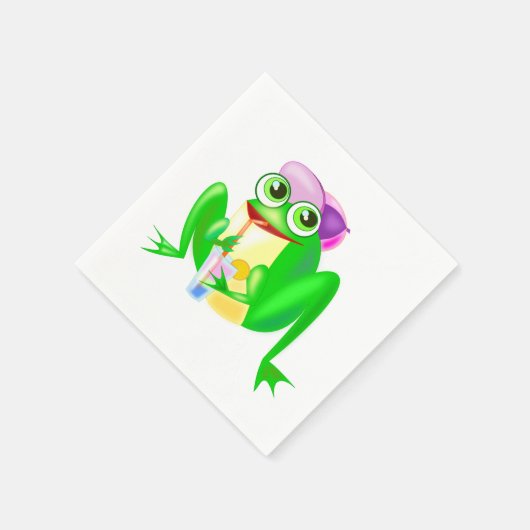 Happy Party Frog Serviette (Ecke)