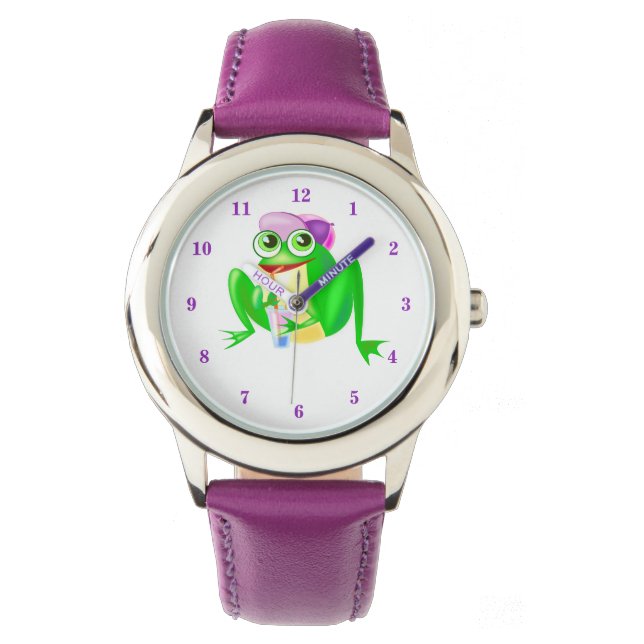 Happy Party Frog Watch Armbanduhr (Vorderseite)