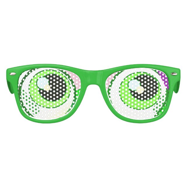 Happy Party Green Eyes Kinder Sonnenbrille (Vorderseite)