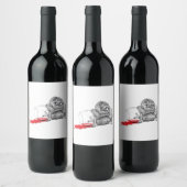 Happy Party Owl Weinetikett (Flaschen)