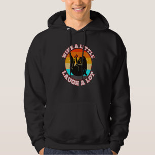 Happy Party Rotwein Lacher Feier Nische Hoodie