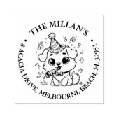 Happy Party Welpe-Theme Permastempel (Design)